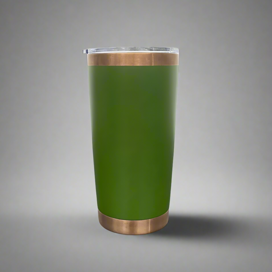 20oz Copper Plated Tumbler - Green