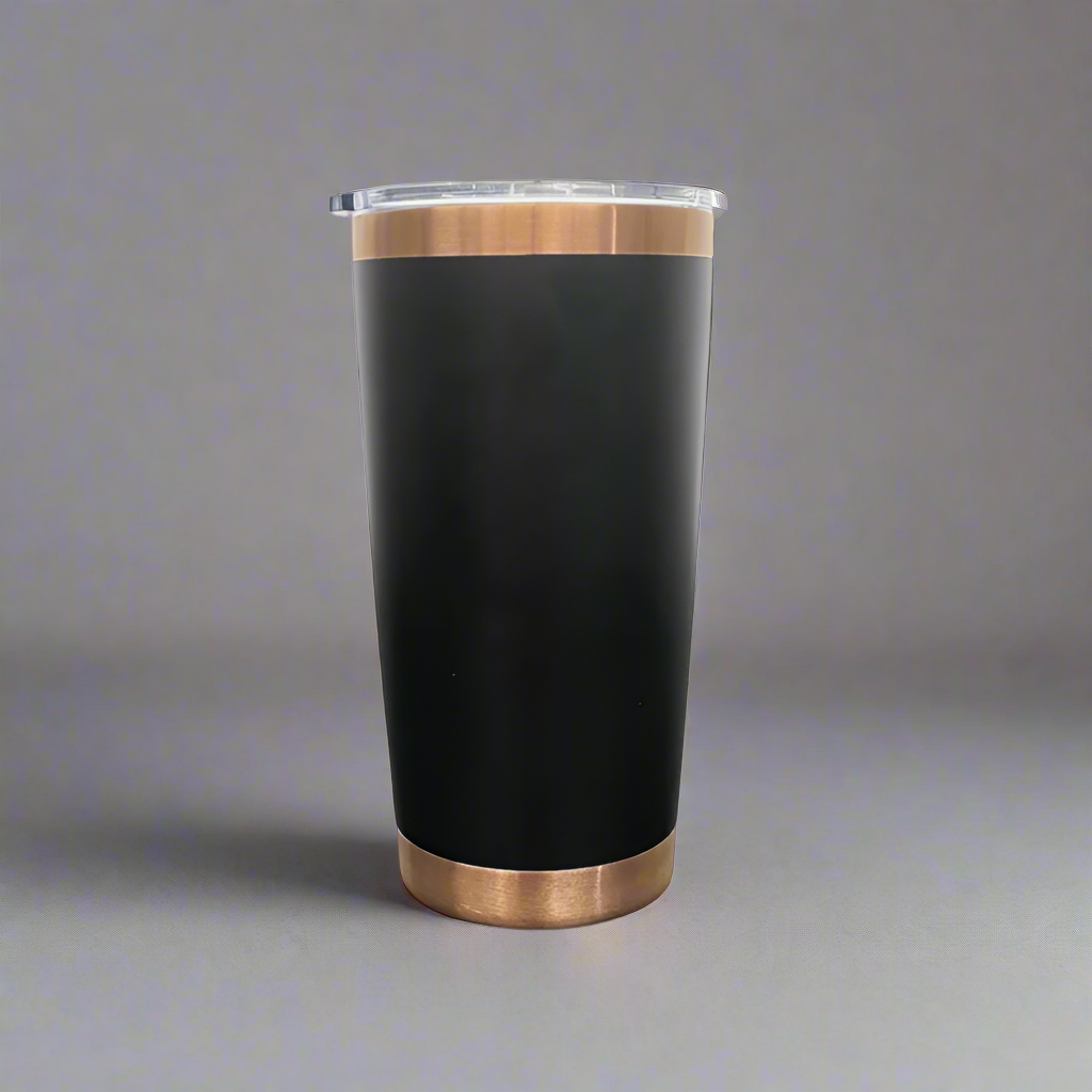 20oz Copper Plated Tumbler - Black