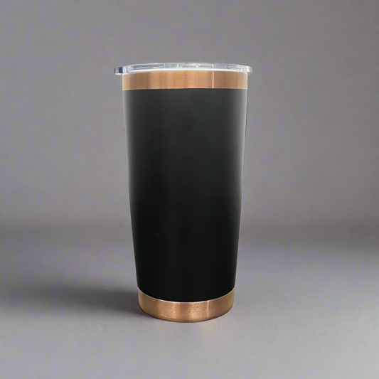 20oz Copper Plated Tumbler - Black