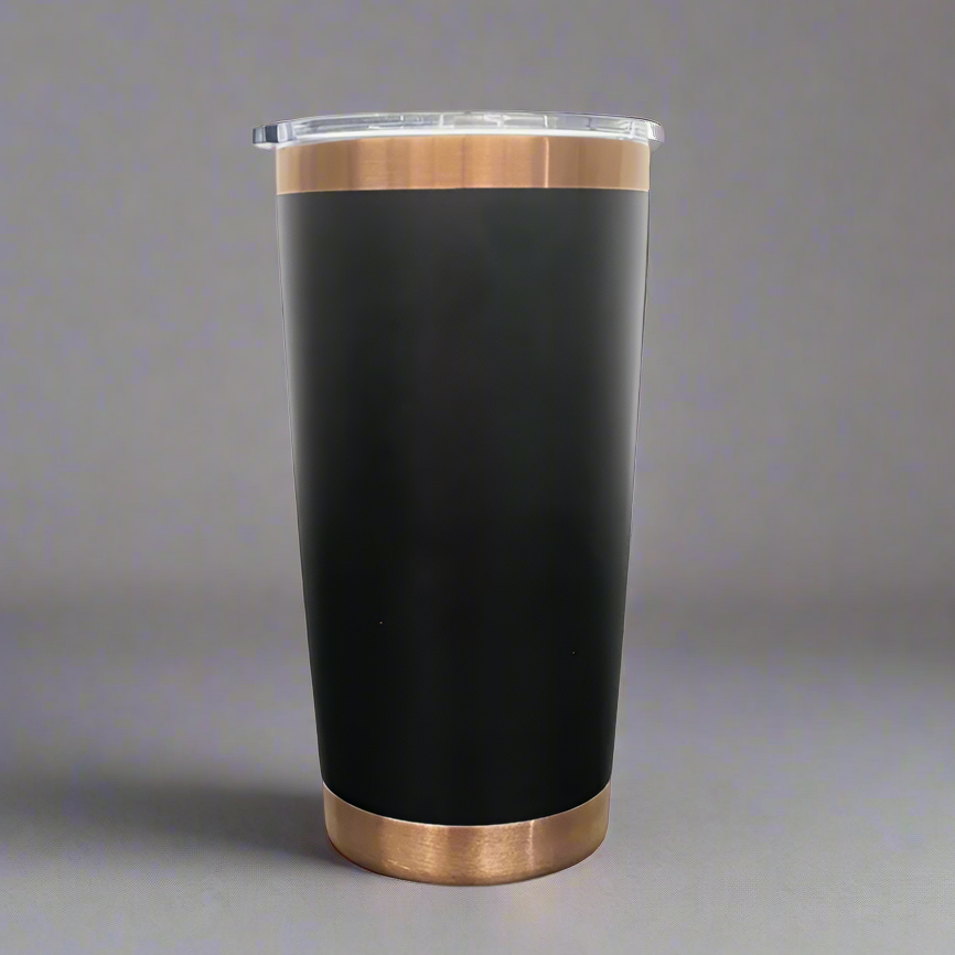 20oz Copper Plated Tumbler - Black