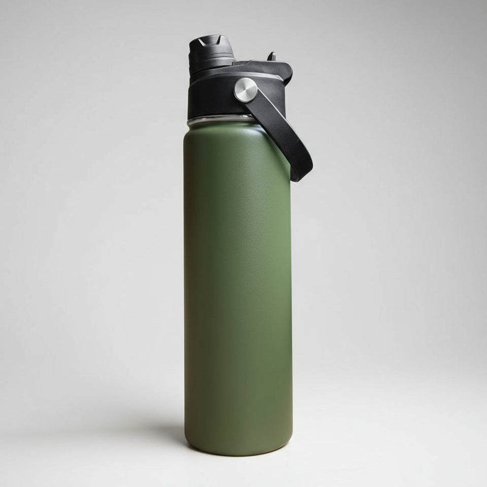 22oz Sports Water Bottle - Army Green