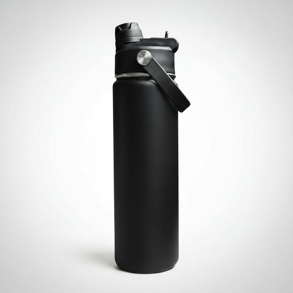 22oz Sports Water Bottle - Black