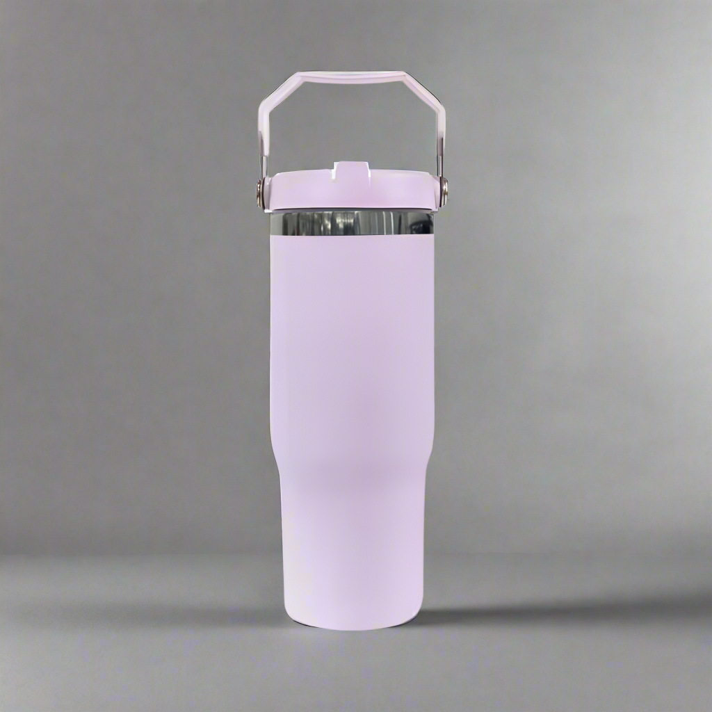 30oz Black Plated Flip Tumbler - Lavender
