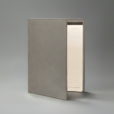 Leatherette Portfolio - Gray/Black