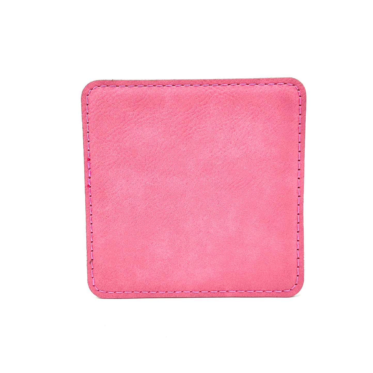 Leatherette Coaster - Pink/Black