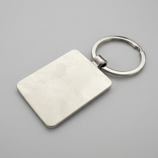 Wooden Rectangle Keychain