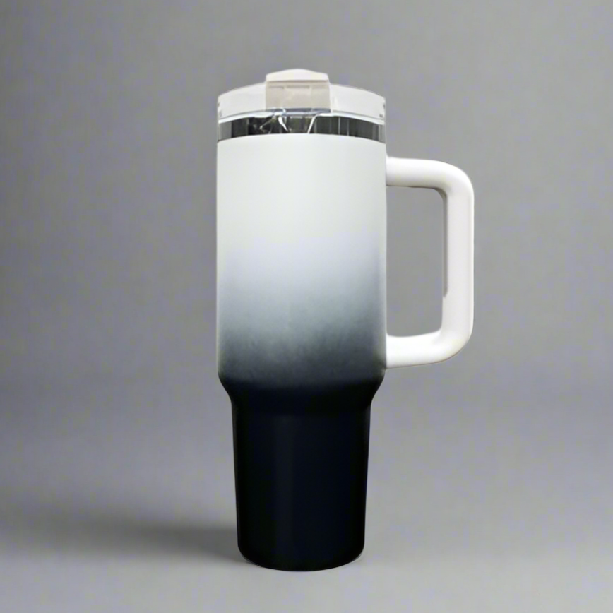 40oz Mirror Black Plated Tumbler - Ombre Black