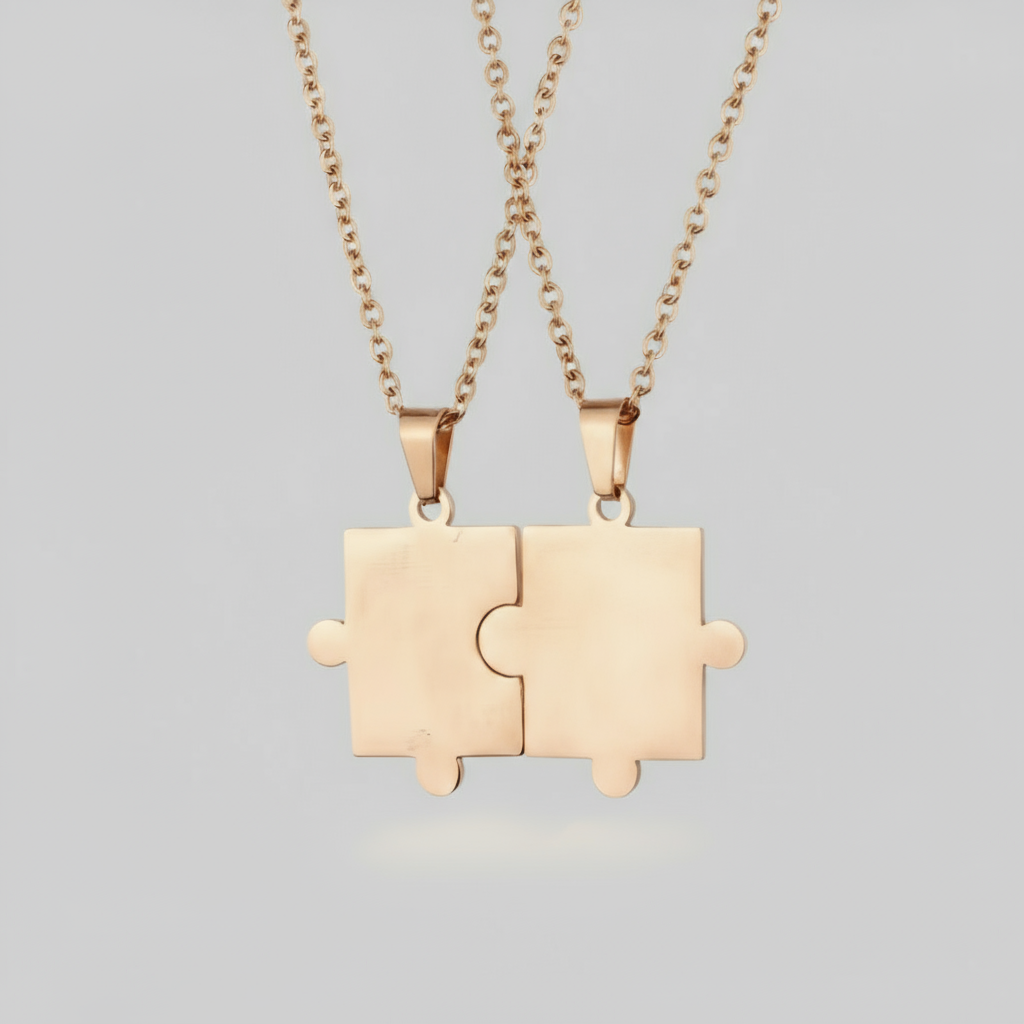 Puzzle Piece Necklace (2-pack)
