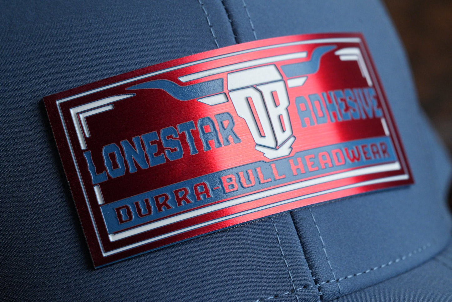 Acrylic: Red Stainless / Blue / White TriLayer Durra-Bull™ Laserable Panels (12"x24")