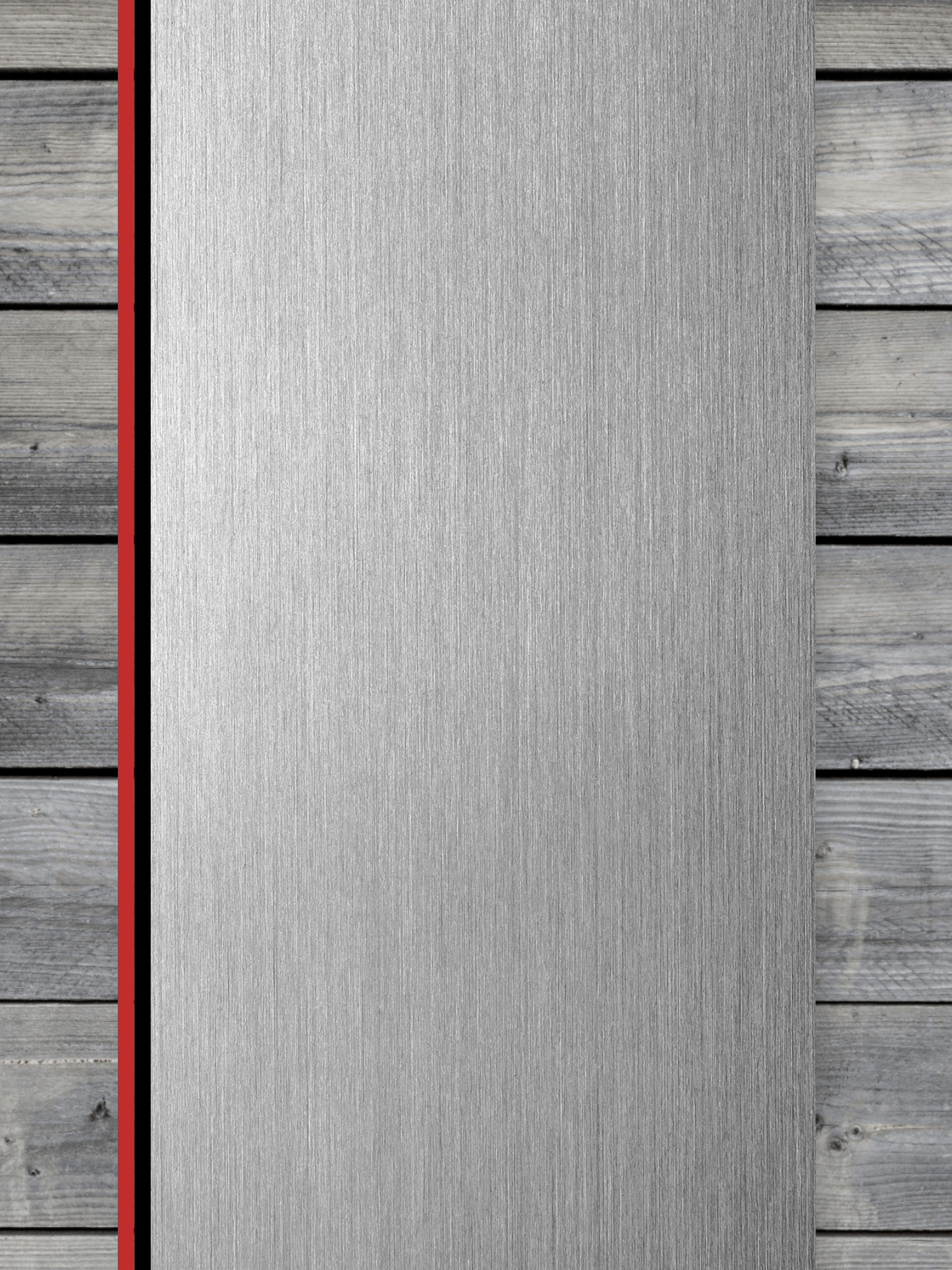 Acrylic: Stainless / Black / Red TriLayer Durra-Bull™ Laserable Panels (12"x24")