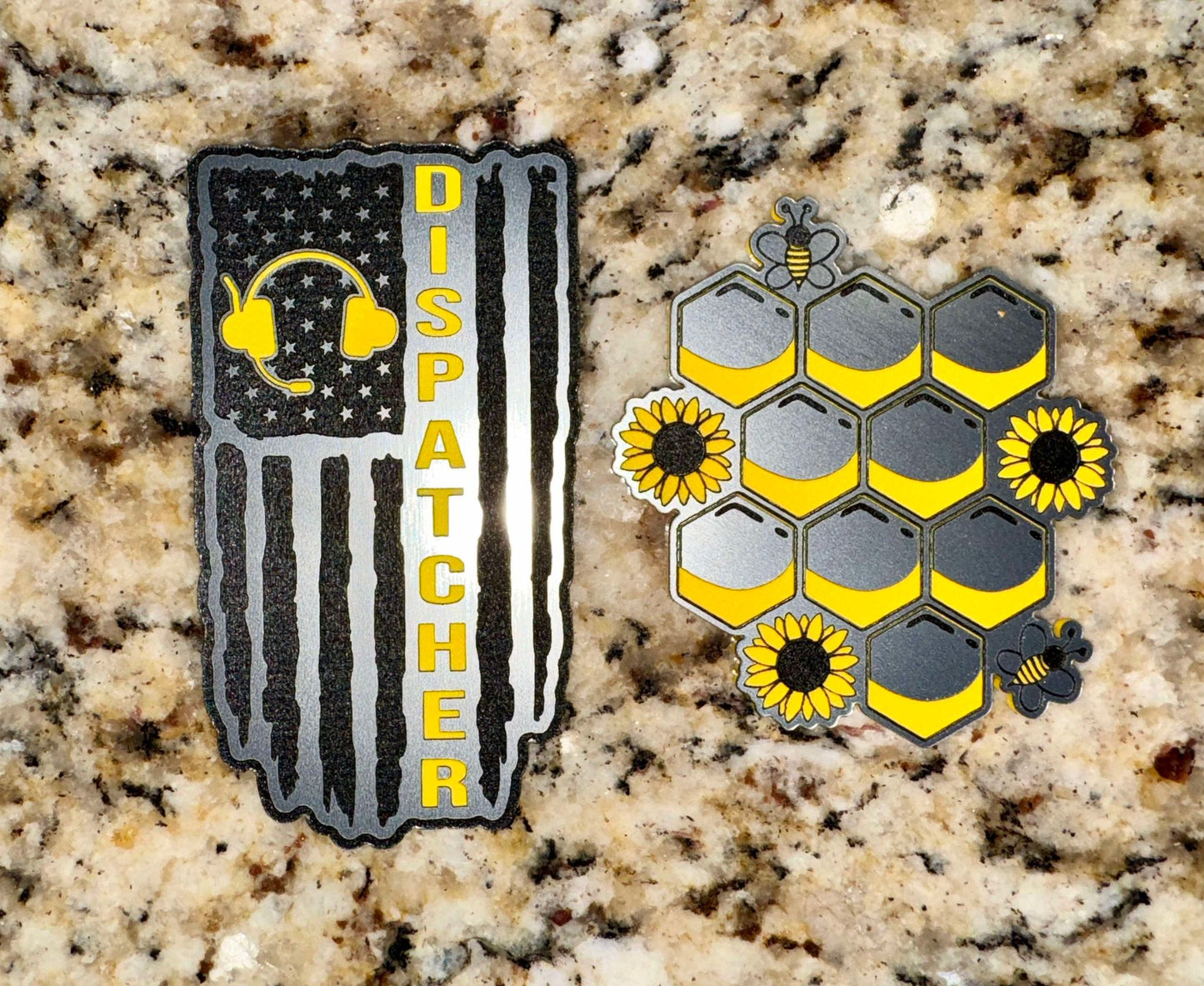 Acrylic: Stainless / Black / Yellow TriLayer Durra-Bull™ Laserable Panels (12"x24")