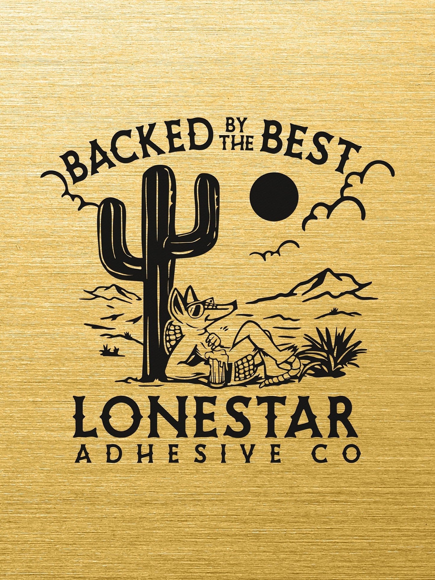 Acrylic: Brushed Antique Gold / Black Durra-Bull® Laserable Panels (12"x24")