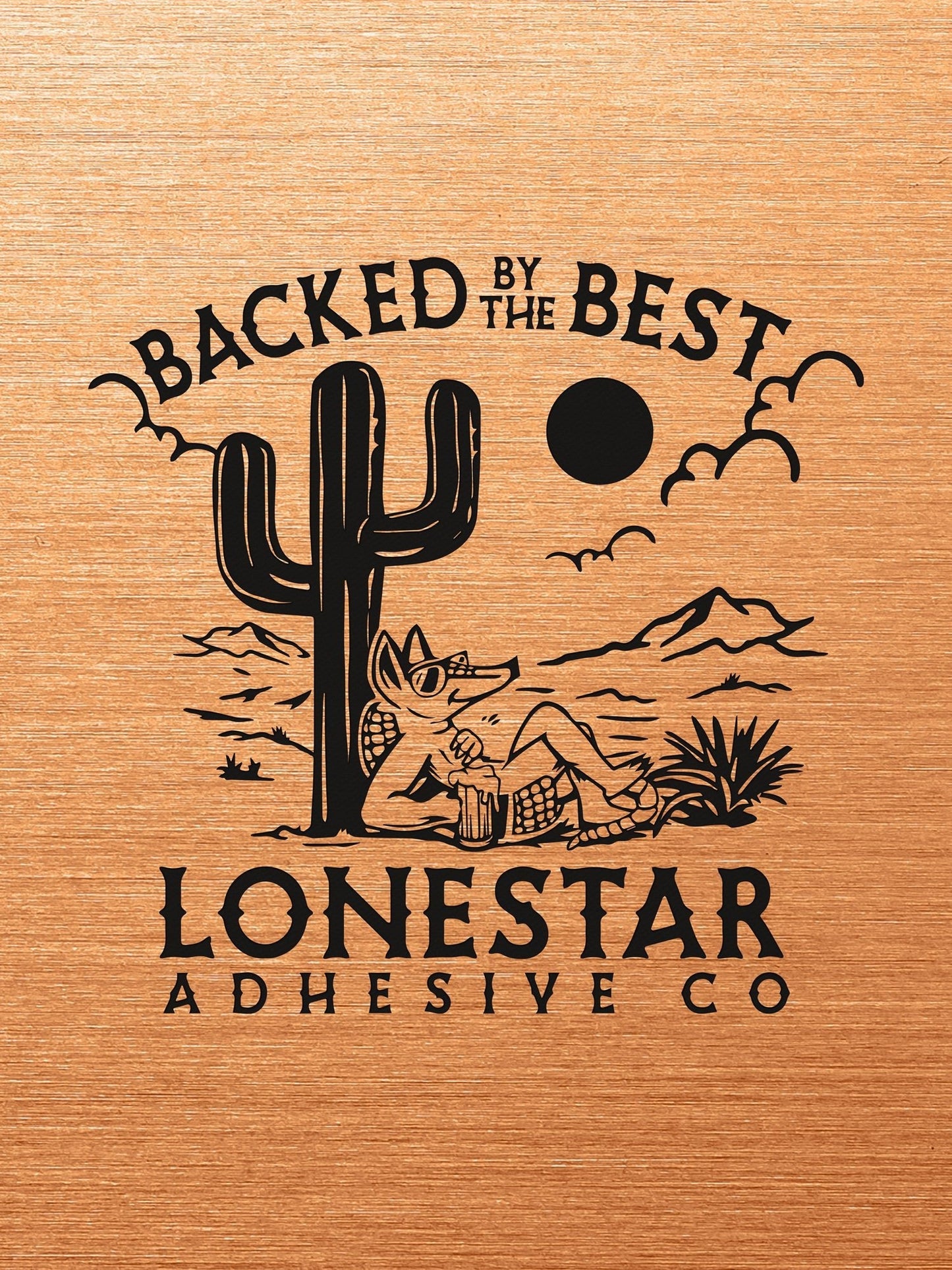 Acrylic: Brushed Copper / Black Durra-Bull® Laserable Panels (12"x24")