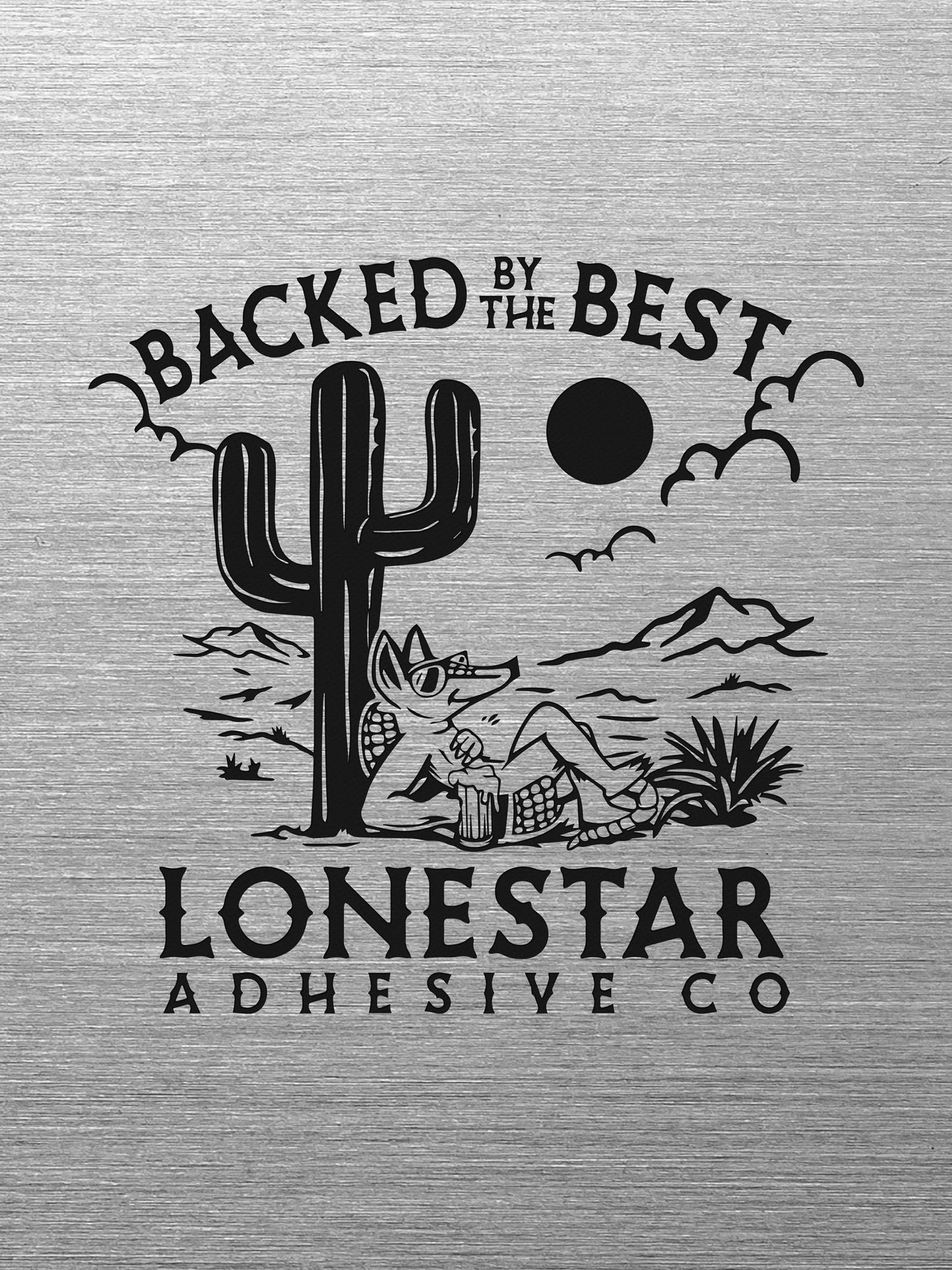 Acrylic: Brushed Stainless / Black Durra-Bull® Laserable Panels (12"x24")