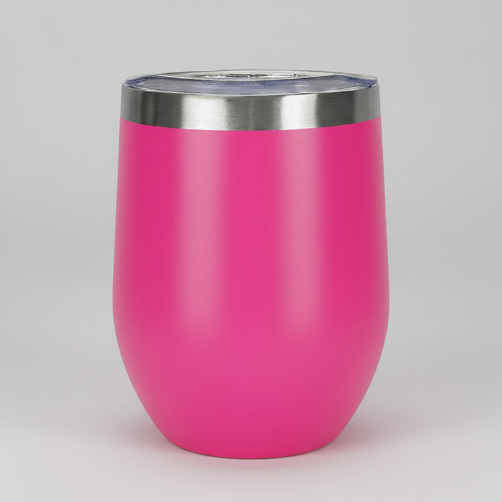 12oz Wine Tumbler - Hot Pink