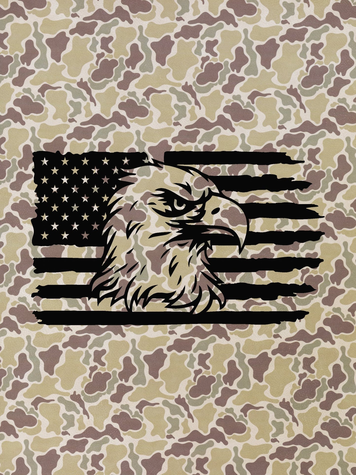 Duck Camo / Black Durra-Bull Premium Leatherette® Sheets (12x24)