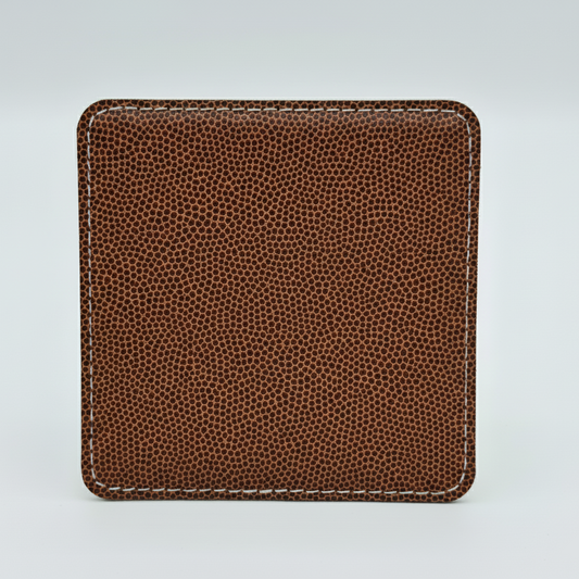 Leatherette Coaster - Football/Black