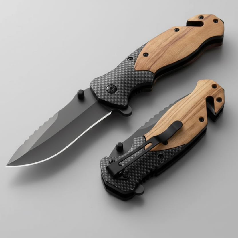 "Ranger" Tactical Knife (Olive Wood)