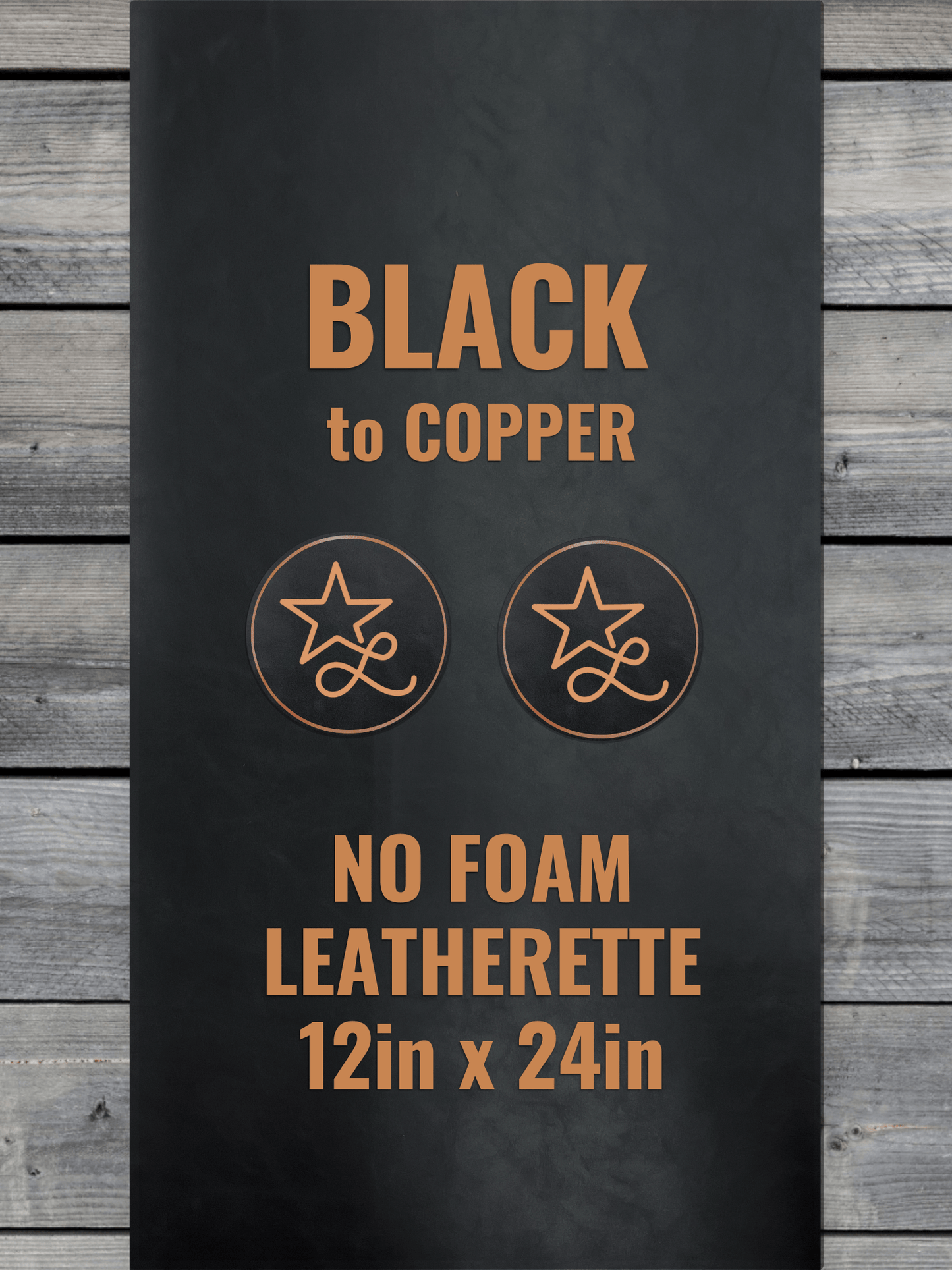 NO-FOAM Black/Copper Durra-Bull Leatherette Sheets (12x24)