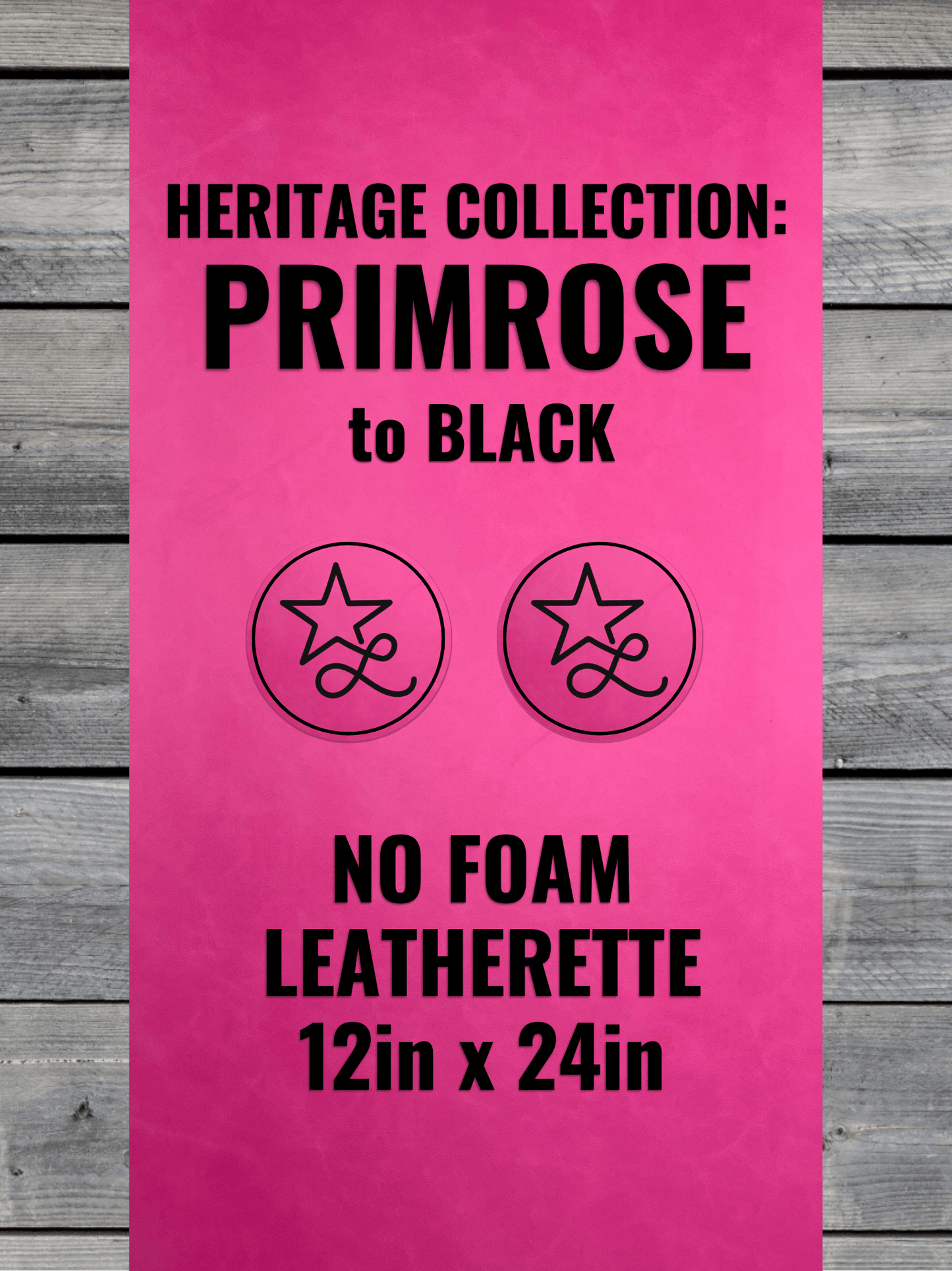 NO-FOAM Heritage Collection Primrose/Black Durra-Bull Leatherette Sheets (12x24)
