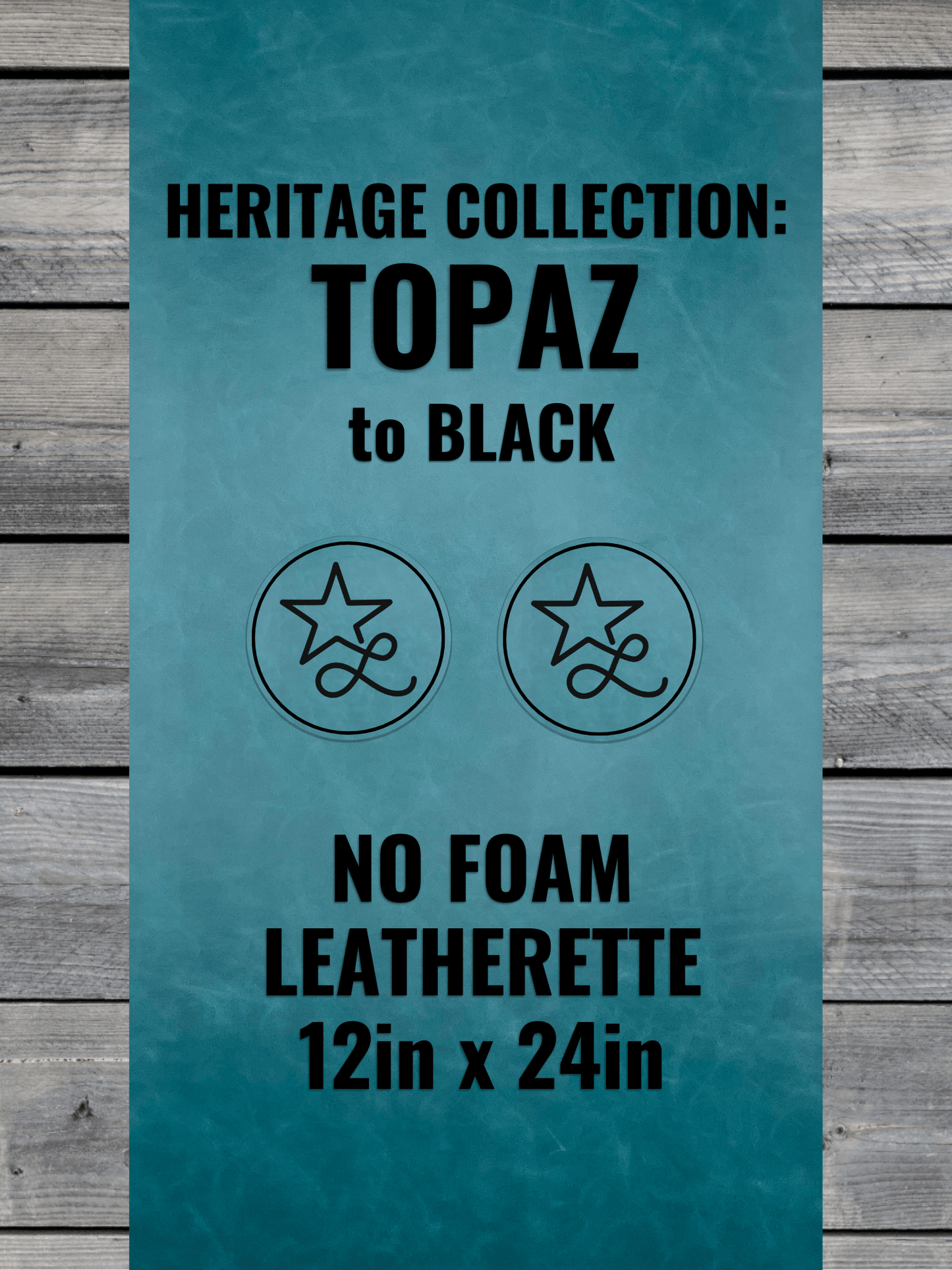 NO-FOAM Heritage Collection Topaz/Black Durra-Bull Leatherette Sheets (12x24)
