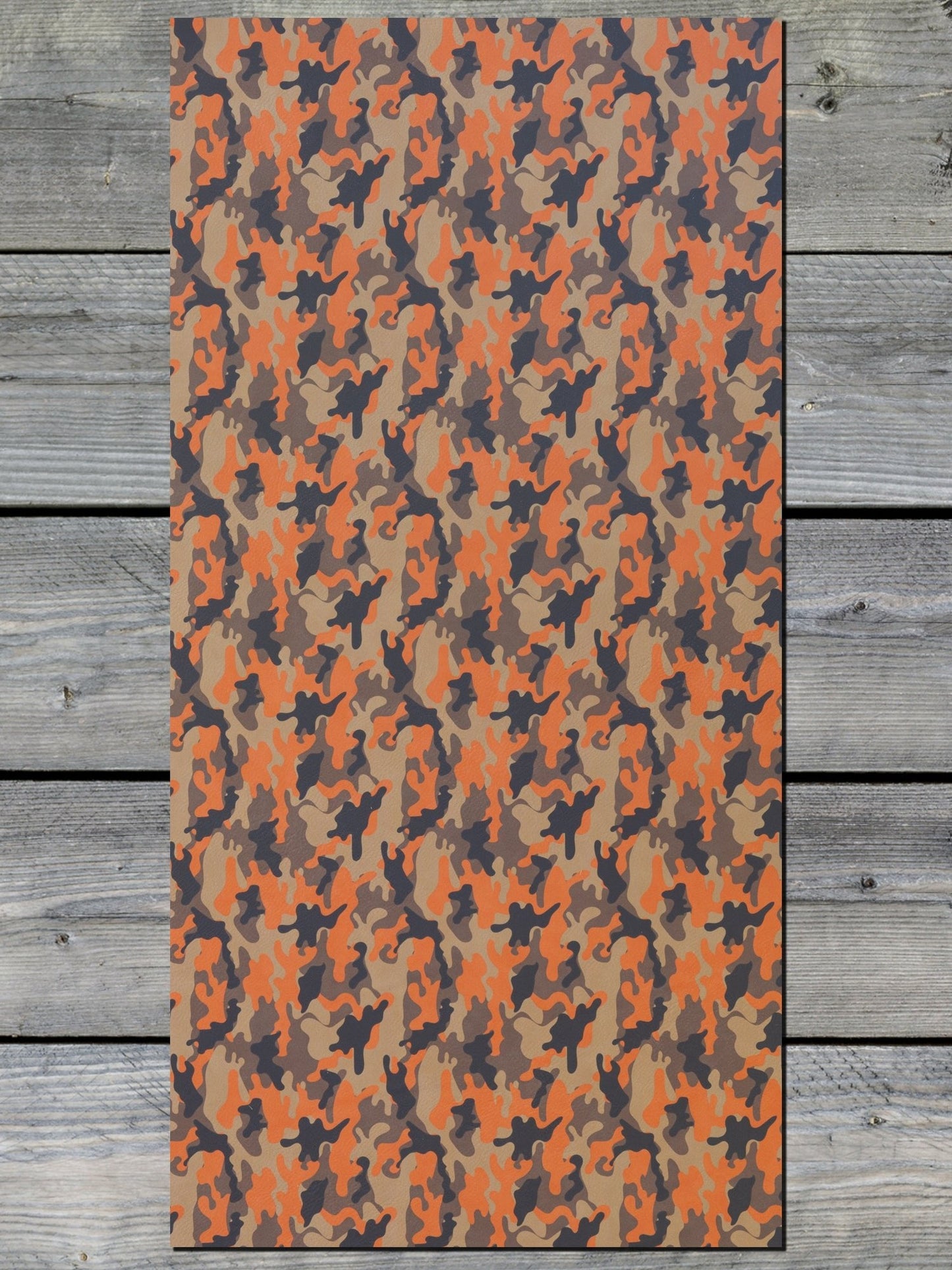 Orange Camo / Black Durra-Bull Premium Leatherette® Sheets (12x24)