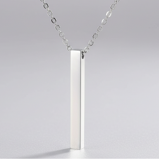 Vertical Bar Pendant Necklace