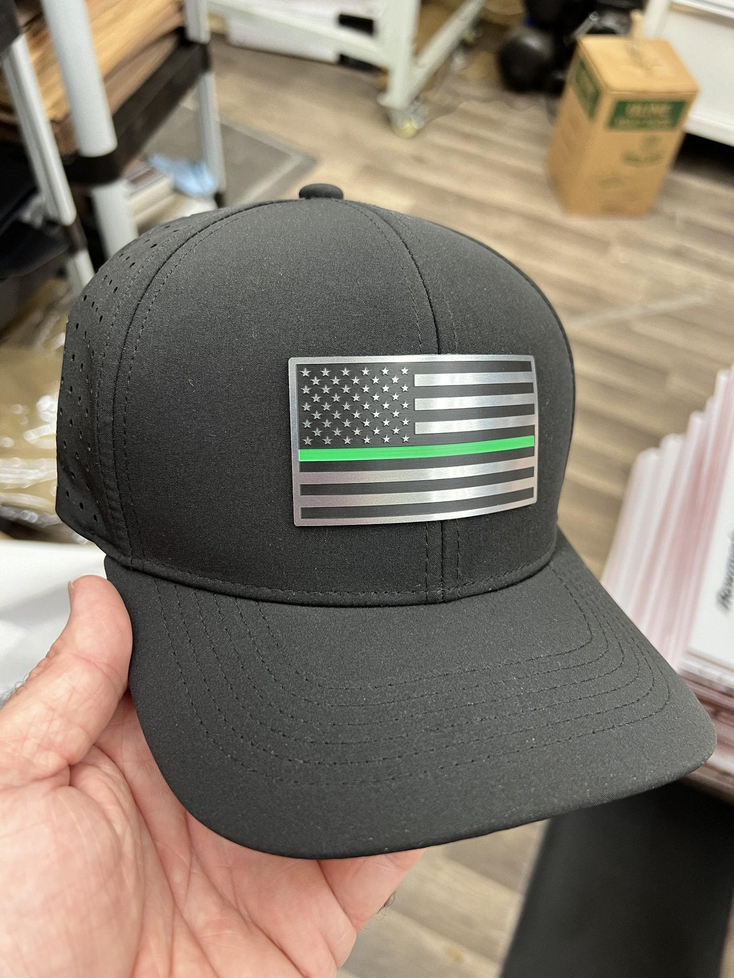 Acrylic: Stainless / Black / Green TriLayer Durra-Bull™ Laserable Panels (12"x24")
