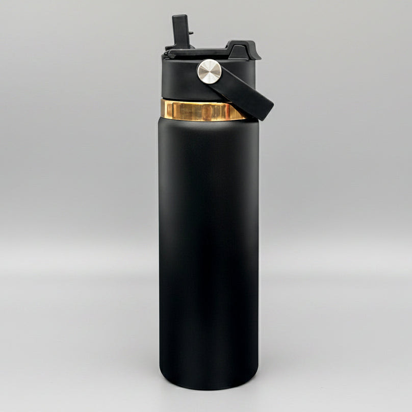20oz Copper Plated Water Bottle - Black