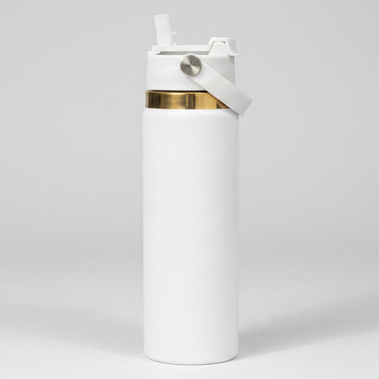 20oz Copper Plated Water Bottle - White