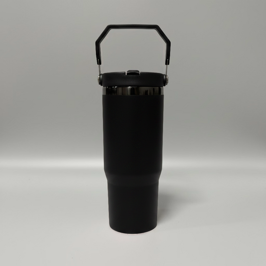 30oz Black Plated Flip Tumbler - Black