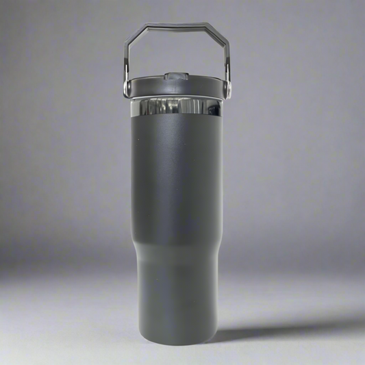 30oz Black Plated Flip Tumbler - Black