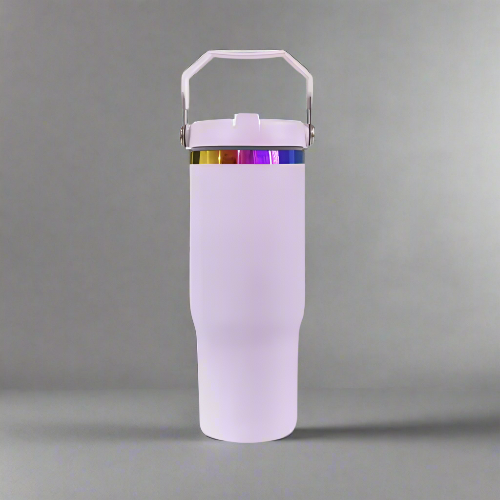 30oz Rainbow Plated Flip Tumbler - Lavender