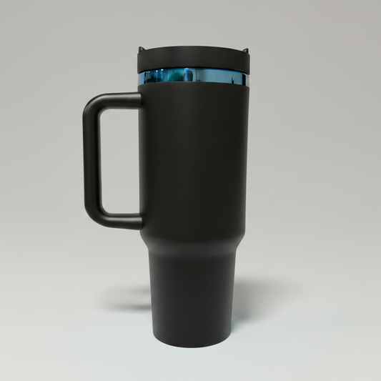 40oz Blue Plated Tumbler - Black