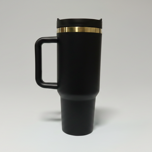 40oz Gold Plated Tumbler - Black