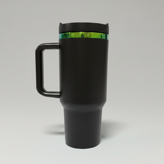 40oz Green/Blue Plated Tumbler - Black