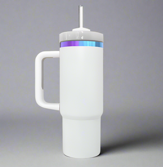 40oz Chroma Plated Tumbler - White
