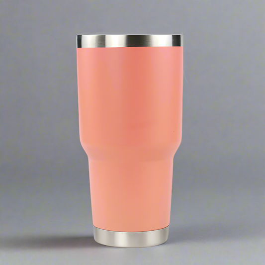 30oz Stainless Tumbler w/ Magnet Sliding Lid - Peach