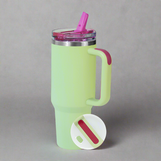 40oz Stainless Steel Tumbler - Light Green