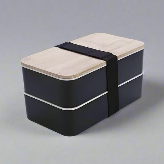 Bamboo Topped Bento Box - Double Layer