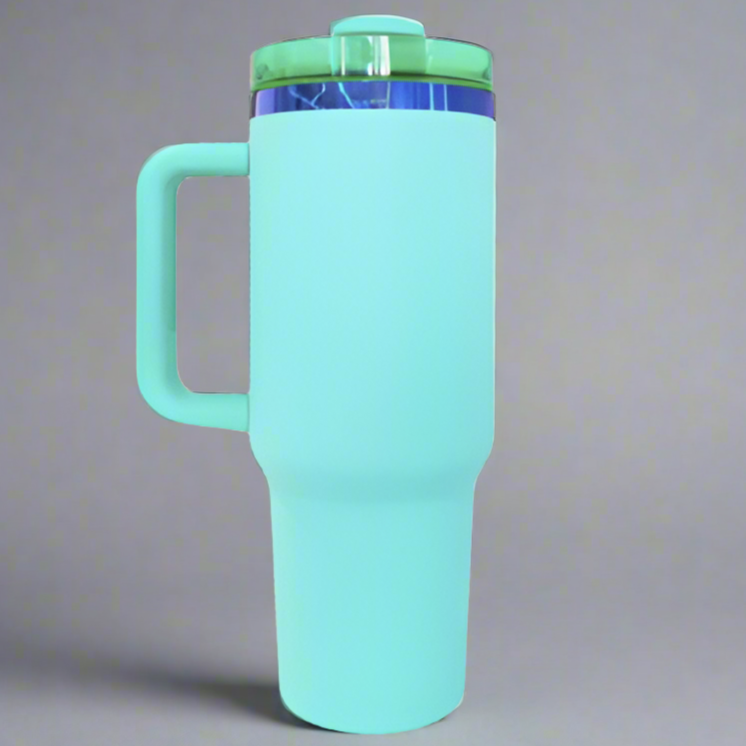 40oz Blue Plated Tumbler - Turquoise