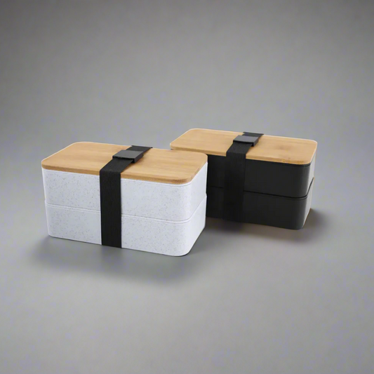 Bamboo Topped Bento Box - Double Layer