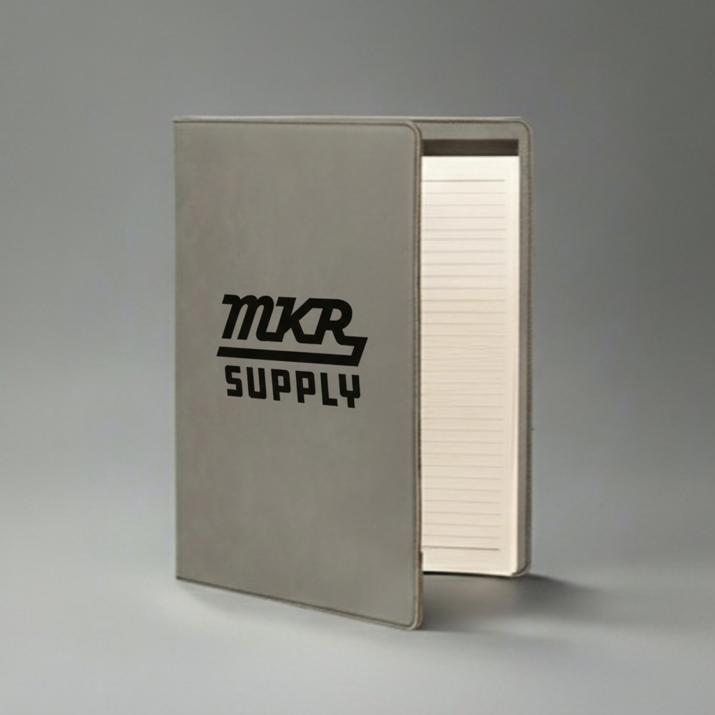 Leatherette Portfolio - Gray/Black