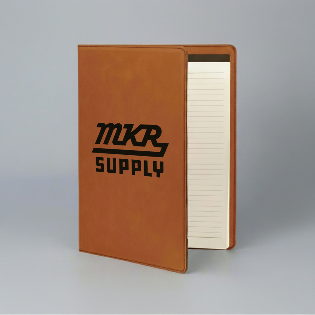 Leatherette Portfolio - Light Brown/Black