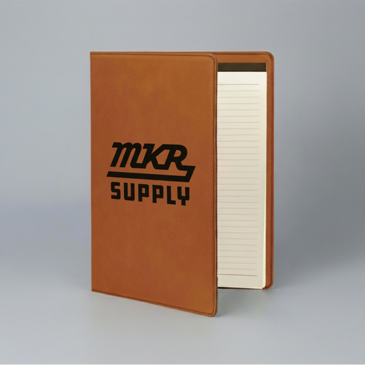 Leatherette Portfolio - Light Brown/Black