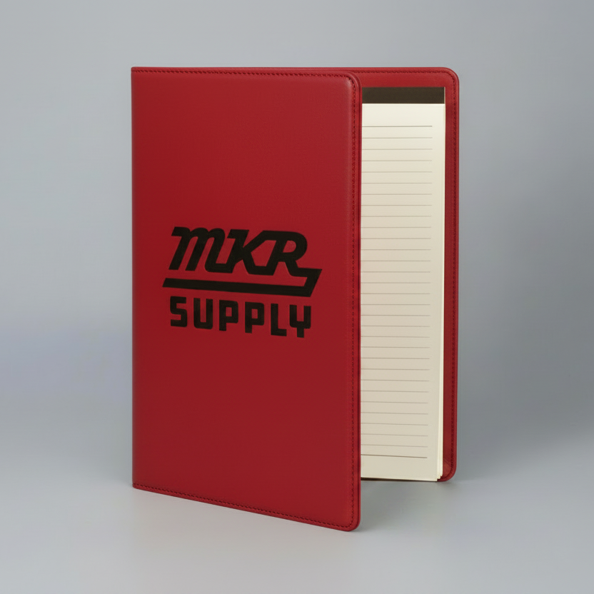 Leatherette Portfolio - Red/Black