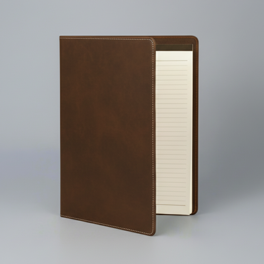 Leatherette Portfolio - Dark Brown/Black