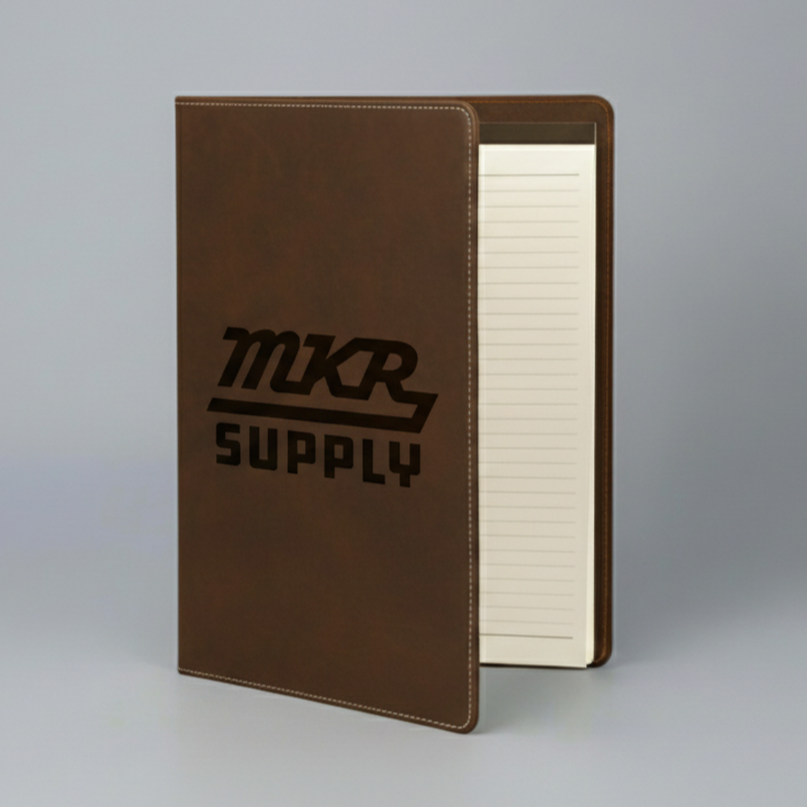 Leatherette Portfolio - Dark Brown/Black