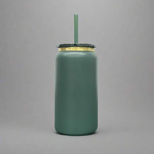 16oz Gold Plated Tumbler - Forest Green