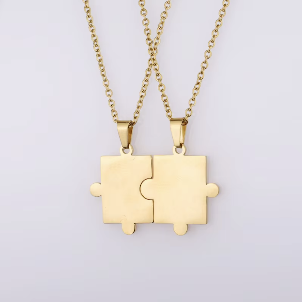 Puzzle Piece Necklace (2-pack)